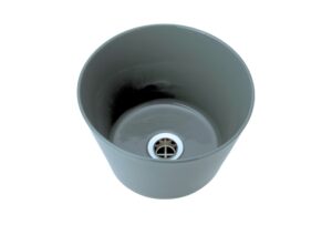美濃焼 洗面ボウル Cubo Ash 斜め上から見たデザイン
