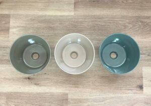 Cuboシリーズ Ash・Khaki・Greige 3色比較 美濃焼磁器製洗面ボウル