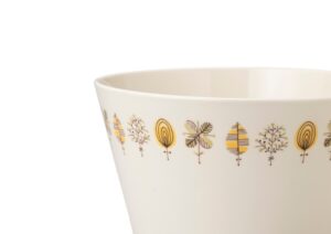 美濃焼 洗面ボウル Cubo Oha（クーボ オハ）｜磁器製・置き型洗面ボウル 絵本風柄のディテール写真