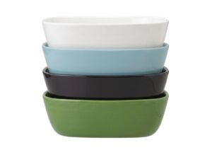 美濃焼 洗面ボウル Mugs レクタングル アクア・ミルク・チャコール・グリーンのカラー比較